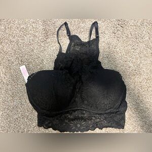 PINK Victoria's Secret Black Lace Bra with Underwire Support‎